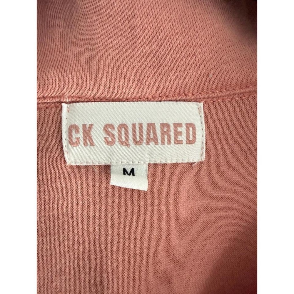 NWOT CK Squared Colorblock Fleece Quarter Zip Pullover Sweatshirt Women Medium - Picture 4 of 7